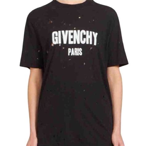 red and white givenchy shirt|givenchy t shirt with holes.